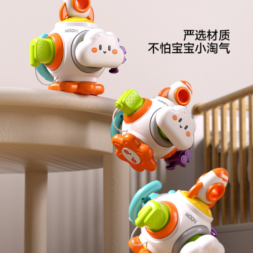 Baby's busy hands grab the ball and touch the ball rattle 1 to 2 years old early education baby Manhattan ball toy hexahedron