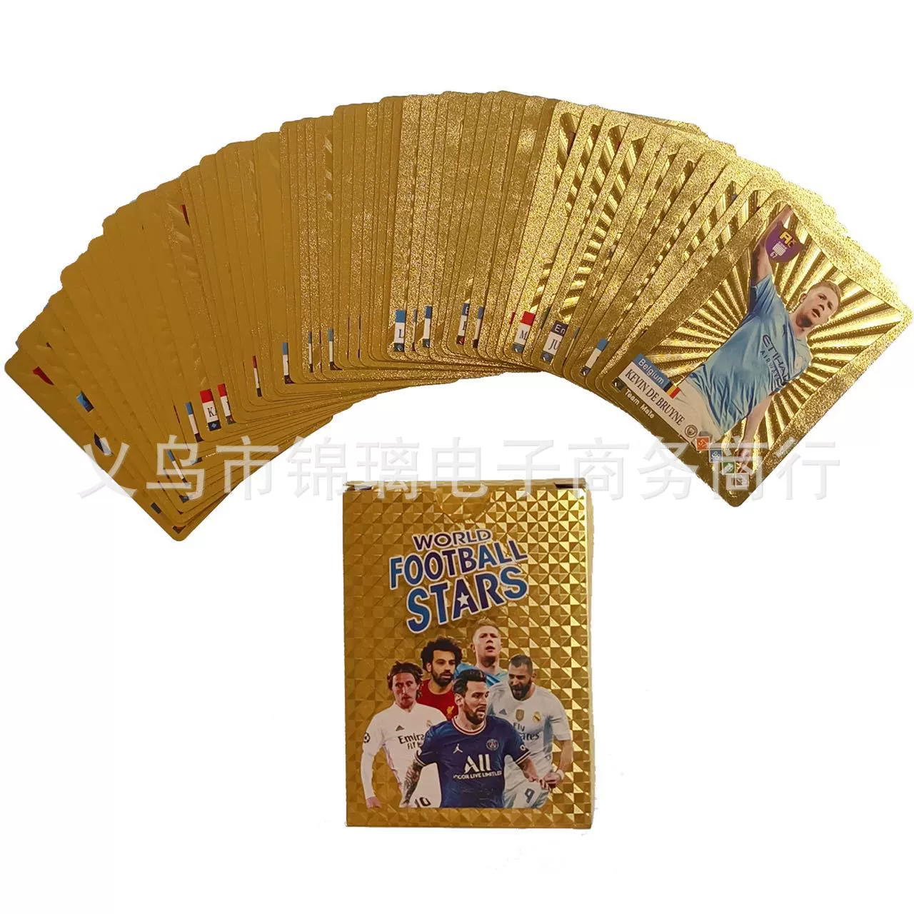 Коллекционные карточки футбольных звезд, Чемпионат мира, Лига чемпионов, Ла Лига, Премьер-лига, карточки с золотым тиснением, красочные игровые коллекционные карточки.