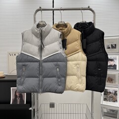 在庫あり、冬の新作カラーブロックコットンベスト、デイリーカジュアル、男女兼用コットンベスト、暖かい8184