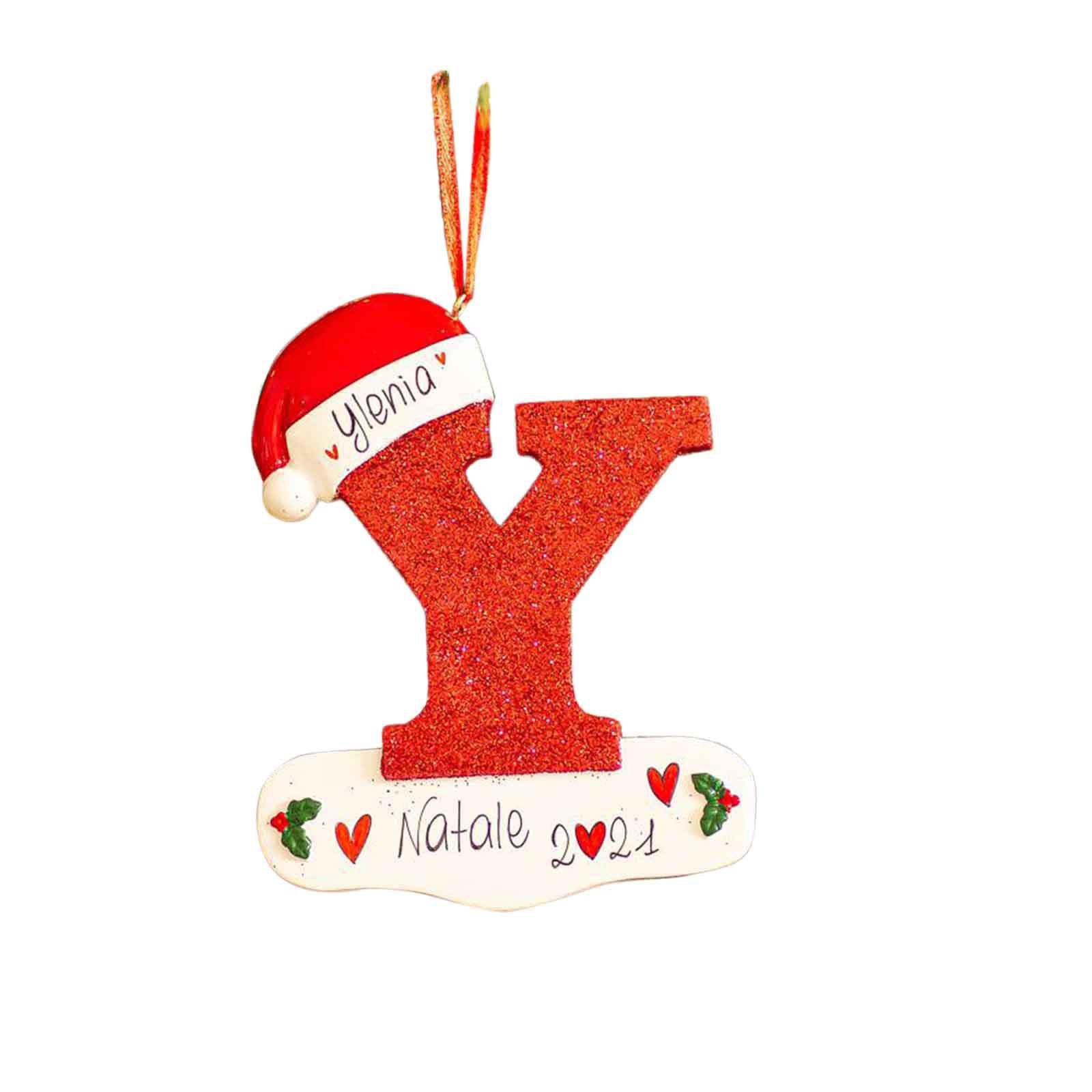 2023 personalizado DIY nombre decoración de Navidad colgante de madera letra colgante de Navidad colgante ornamento image 30