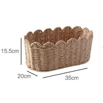 Cesta de pañal de ratán personalizada para bebés Cesta de almacenamiento de vieira hecha a mano Cesta de vieira elegante separada desmontable de lujo