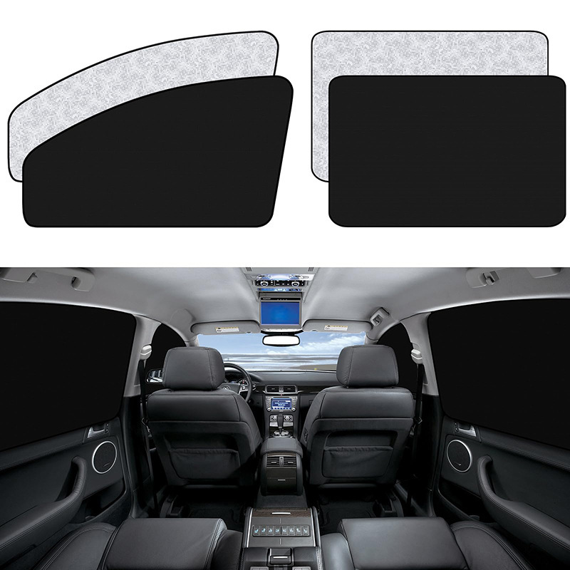 Cross-Border New Magnetic Privacy Car Window Cover Sunshade Blackout Mosaic Camping Curtain Insulated Car Sunshade