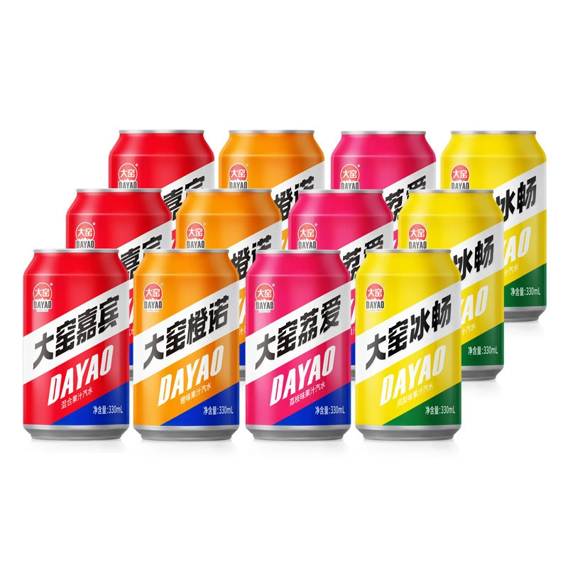 [Поддержка Wu Jing] Dayao Soda Guest с ароматом апельсина и ананаса, сок, газированный напиток, 330 мл * 12 банок