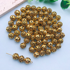 1つのレトロな古い金の透かし彫りの蝶々の形の亜鉛合金の間隔のビーズのdiyのブレスレットのアクセサリのビーズの孔径の1.8mm