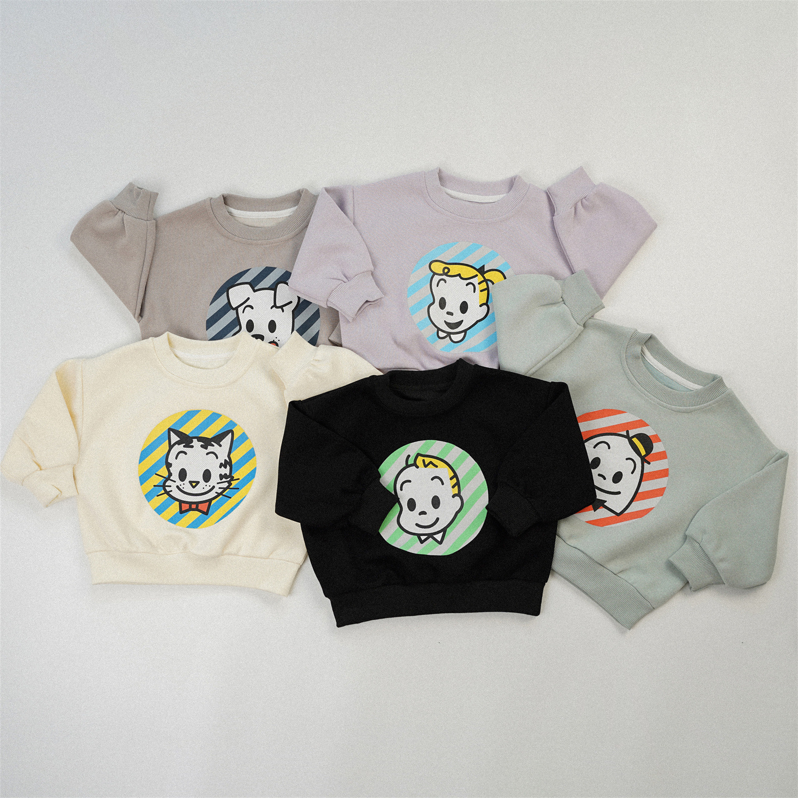 儿童卫衣2025女童日式卡通印花新款宝宝棉上衣秋季男童洋气秋装