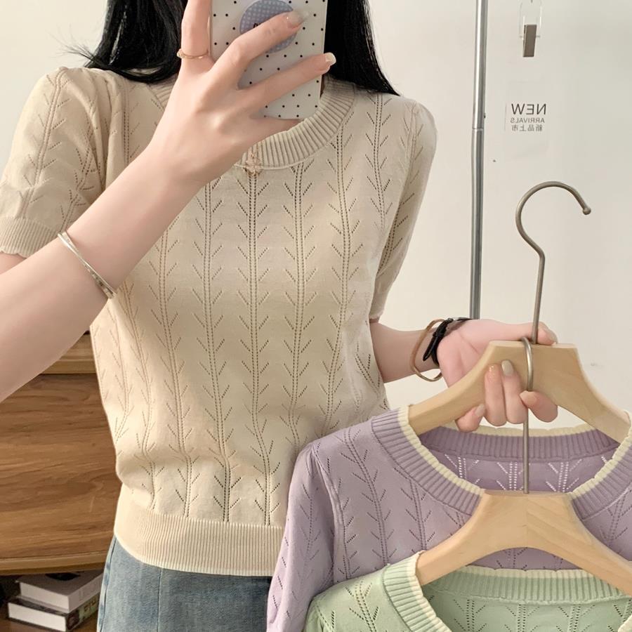 Fresh cute silk summer T-shirt