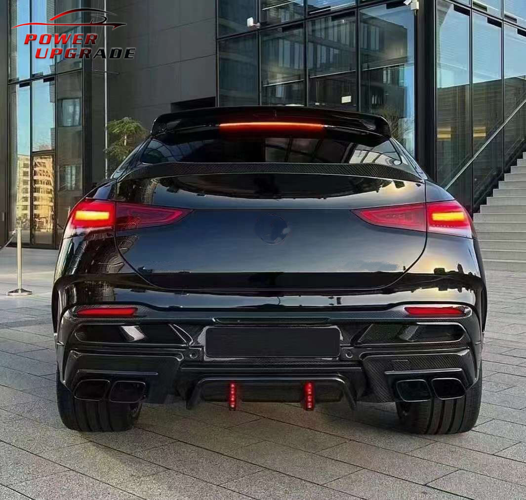 Suitable for Mercedes-Benz Gle Coupe W167 Modified Rear Bumper Carbon Fiber Ld Style Rear Lip Exhaust Pipe Kit