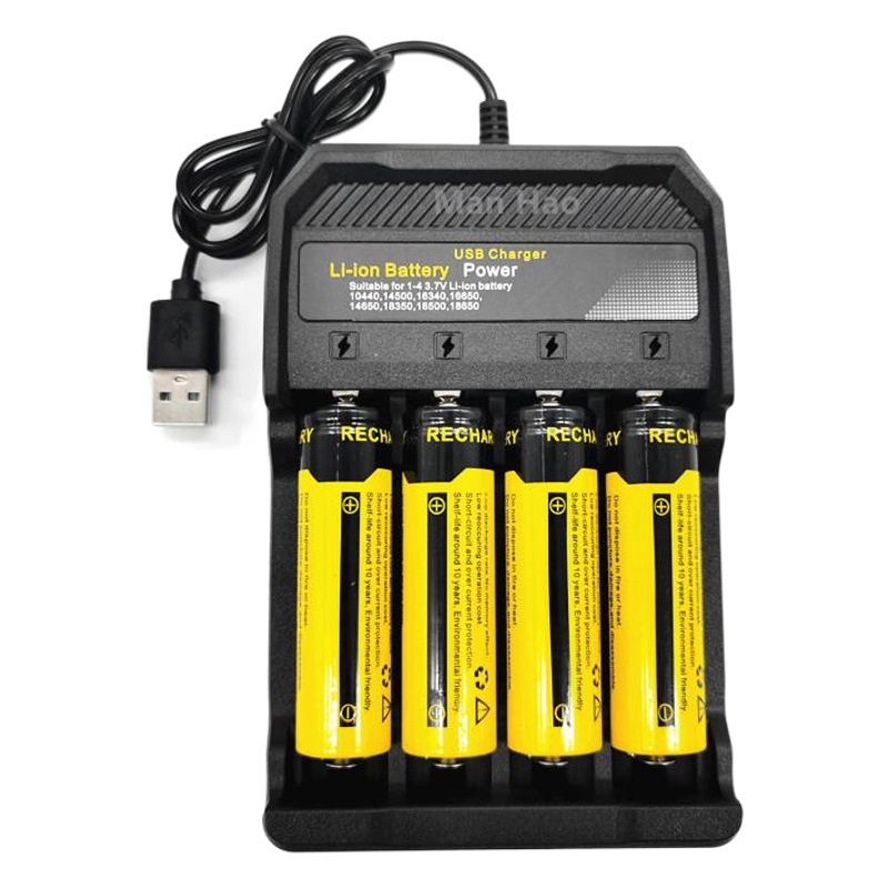 18650 4スロットusb充電器リチウム電池4スロットusb充電器18650スマート充電器スマート4充電器