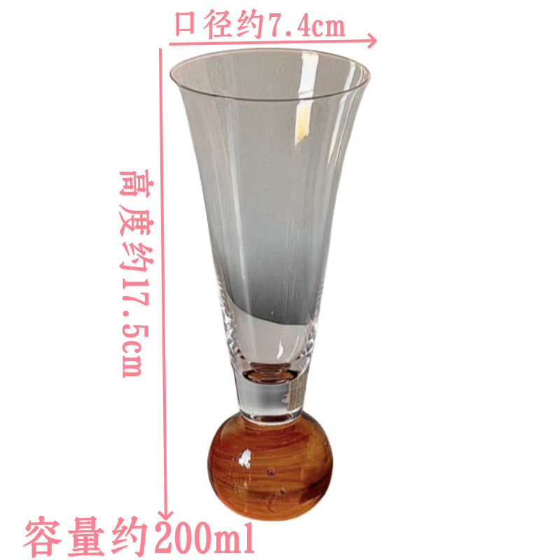 Copa de champán planeta de alto valor de nicho Copa de burbujas de jugo Diseño creativo Vaso de vidrio estilo ins simple Taza de bebida