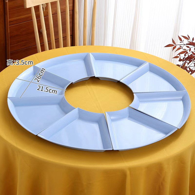 파란색 [팔각 접시 8개] 전자레인지/식기세척기 사용 가능