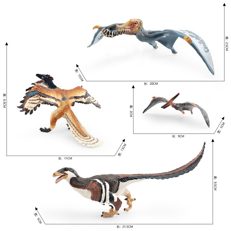 Transfronterizo simulación dinosaurio Jurásico modelo pequeño antepasado pájaro antiguo magia pterosaurus dinosaurio escritorio estática decoración adornos