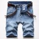 Cross-Border Supply Factory Supplies European and American Foreign Trade Men's Jeans Medium Pants Ripped Amazon Personalized Men's Pants Shorts