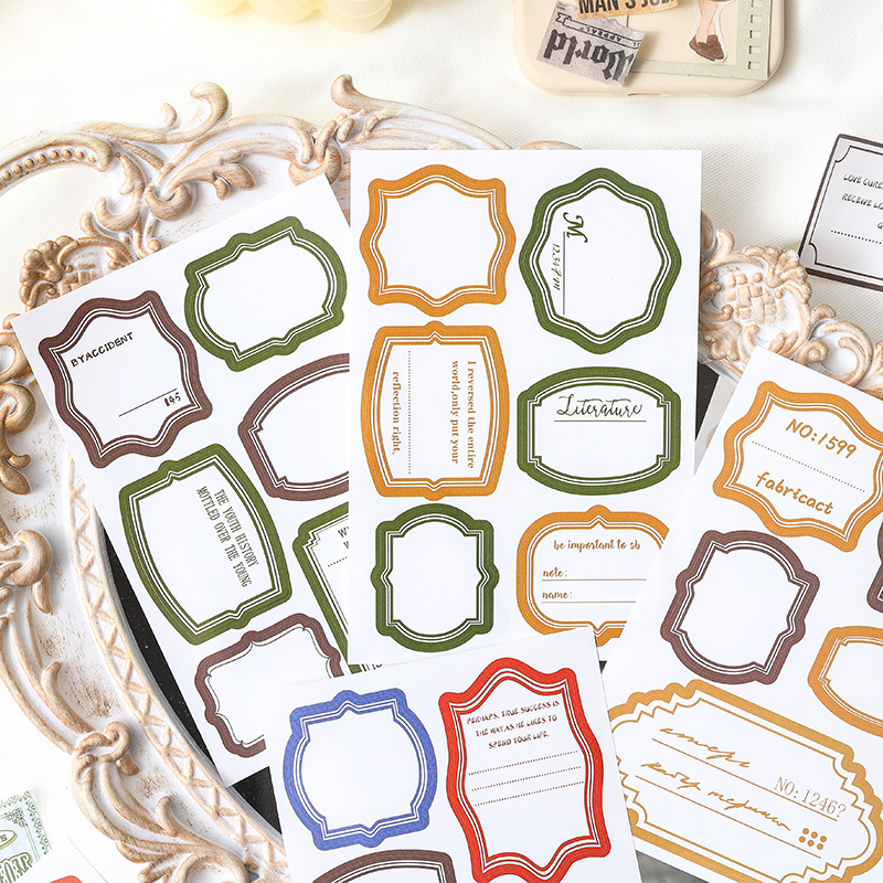 Notas sobre el estado de ánimo Pegatinas de borde Pegatinas de diario de bricolaje Pegatinas de diario Mensajes transfronterizos Pegatinas adhesivas Borde de sellos