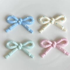 新型クリーム滴点靴帯蝶ネクタイ部品diyマカロン色蝶ネクタイ髪クリップアクセサリー携帯ケース