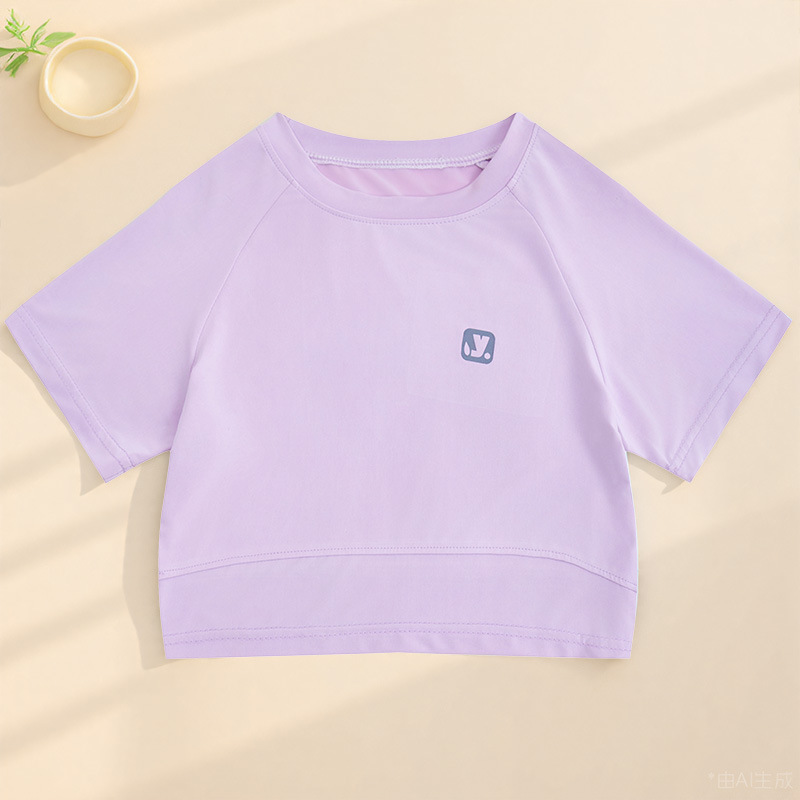 女の子の速乾性スポーツスーツ、夏の女の子のバドミントントレーニングスーツ、子供用半袖パンツとスカート、中型および大型の子供用アウトドア服