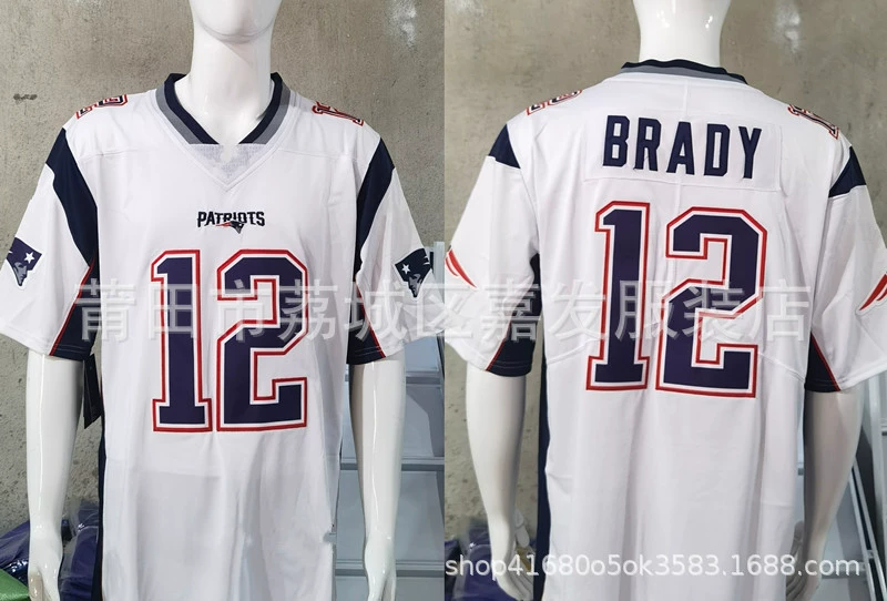 Внешнеторговое предложение футбольная майка Пэтриотс 12# BRADY10#MAYE #11