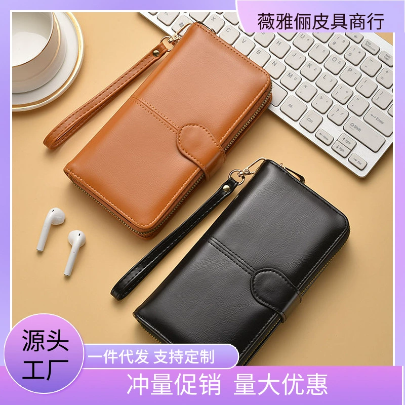 2025 новый простой кошелек женский высококлассный кошелек клатк мужской большой емкости