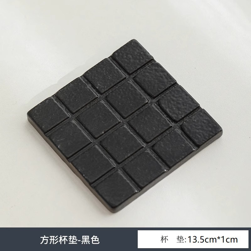 스퀘어 코스터-블랙 13.5*1cm