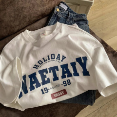 アメリカントレンド半袖メンズ夏レトロ服トレンドブランドトップスゆったりトレンドメンズTシャツトップス