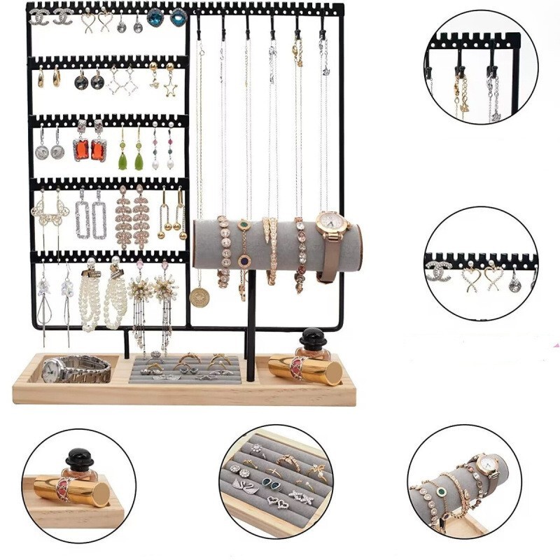 Iron Earring Display Rack Metal Store Display Jewelry Storage Hanging Rack Necklace Earring Jewelry Rack Accessories