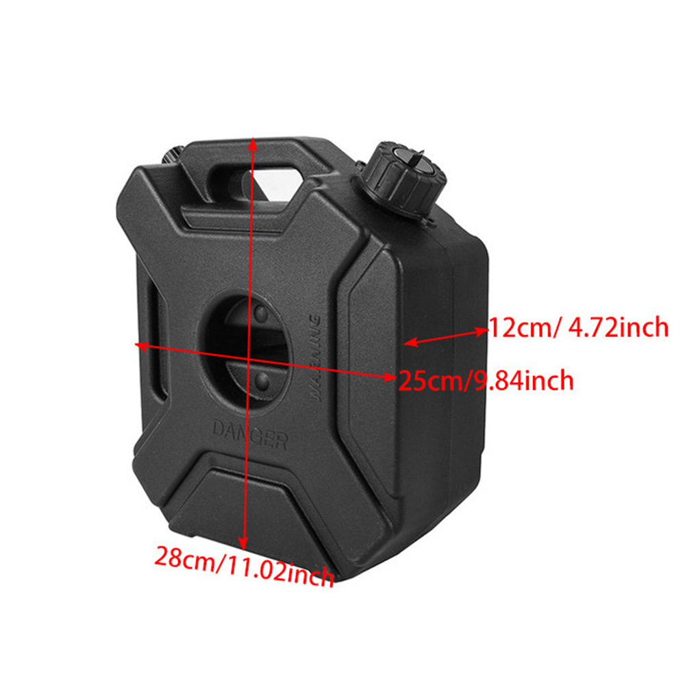 Wholesale car and motorcycle spare fuel tank 5L emergency oil pot with lock diesel gasoline plastic oil drum thickened cross-border