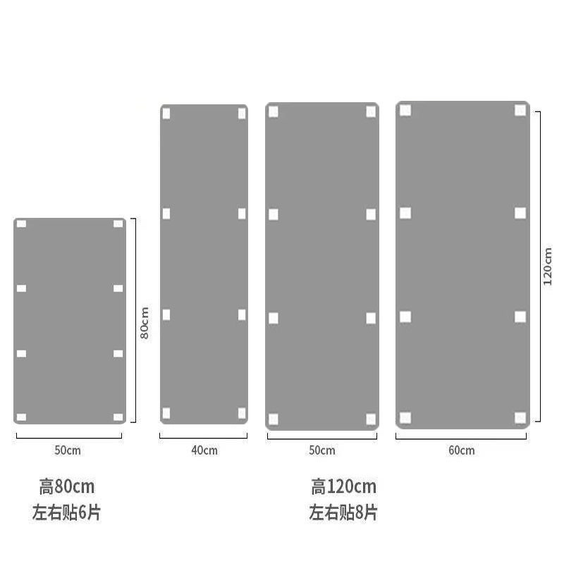 Espejo montado en la pared autoadhesivo espejo suave costura pasta Ajuste de cuerpo completo Espejo dormitorio de estudiantes dormitorio espejo de maquillaje en casa