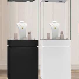 白玻璃现货液压柜木质烤漆文物柜珠宝古玩博物馆展示柜