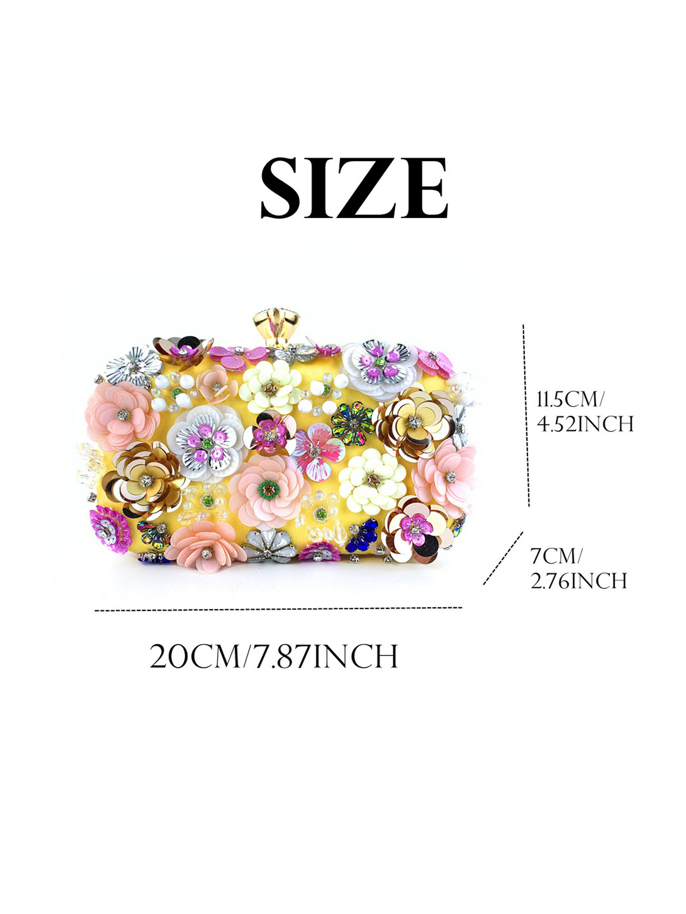 Borsa da sera da donna con paillettes fatte a mano e fiori, nuova moda per la cena, 2023_voghion.com