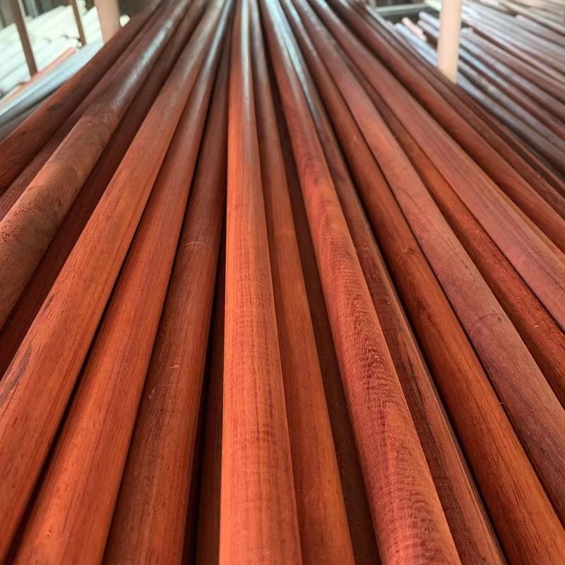 非洲红花梨圆木棒实木原木色长木条鼓棒手工diy木棍防身硬