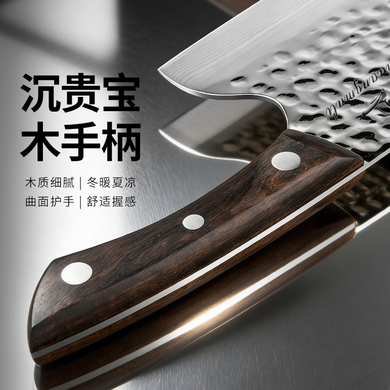 Cuchillo de cocina casero forjado de acero de Damasco cortador afilado en stock de cocina