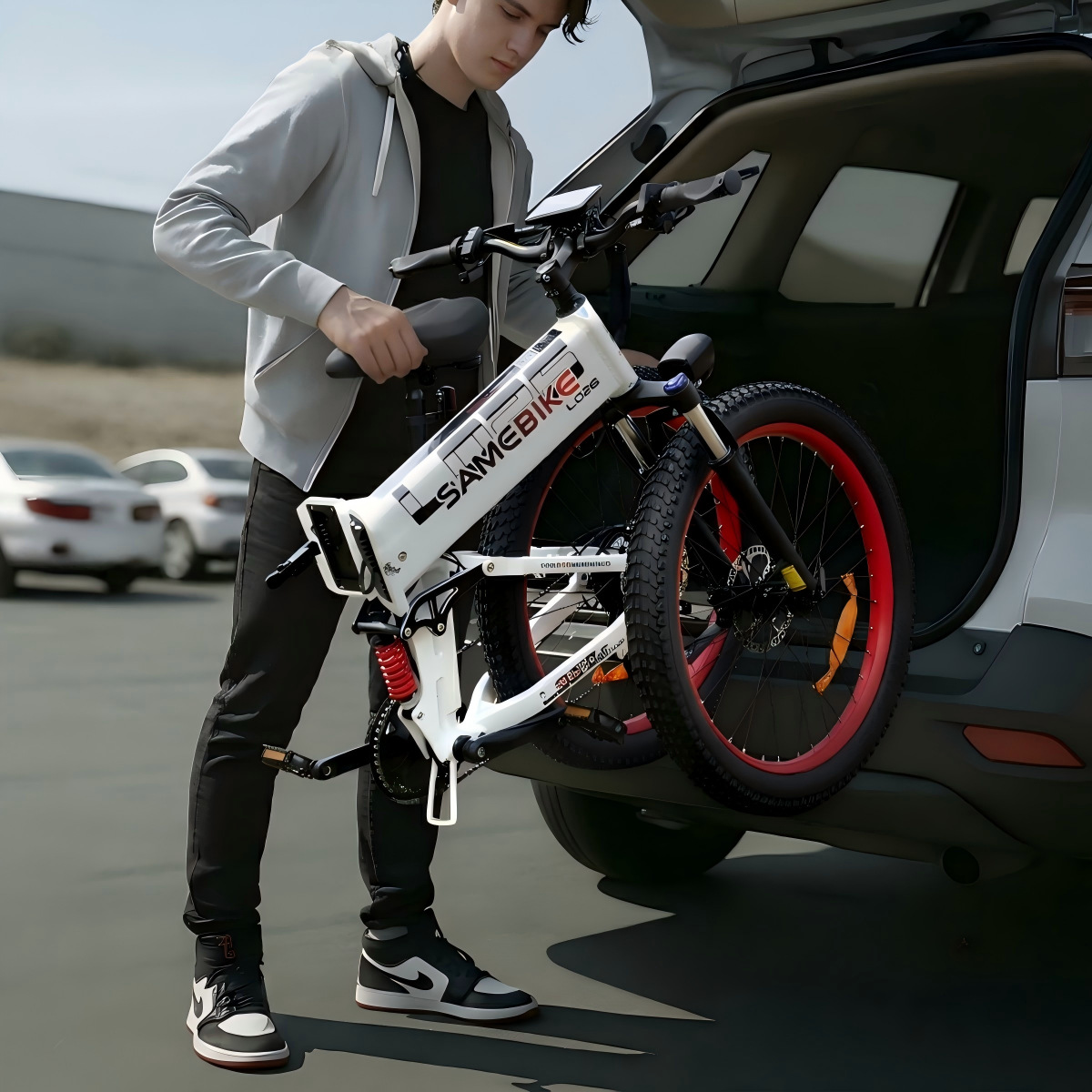 In-stock at US warehouse, 26-inch foldable fat tire electric bike, cross-border dropshipping, peak power 1500W
