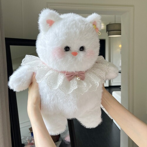 Meow cub doll chubby white cat cute plush toy simulation cross-border cat doll
