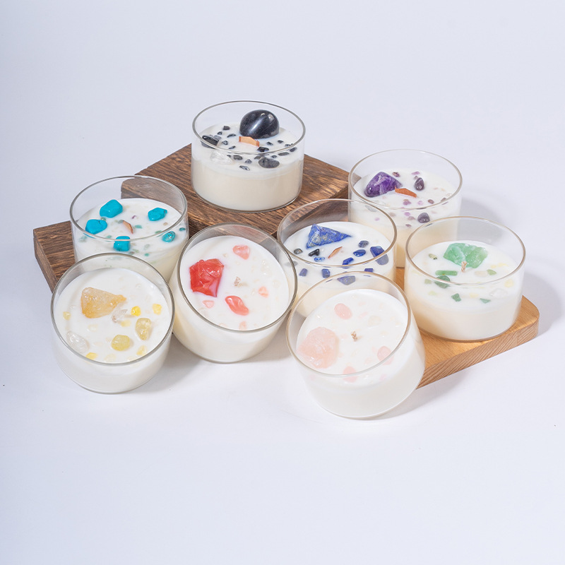 Decoración del dormitorio spot cera de banano creativa cera de soja acompañante regalo de mano cristal natural regalo de vela de perfume