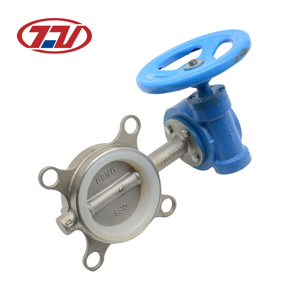 SS304/SS316 工业级 高流量 耐腐蚀 对夹式蝶阀