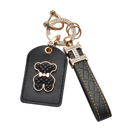 Cute access control card cover with water drop rectangular keychain mini induction community bus Octopus elevator protective cover