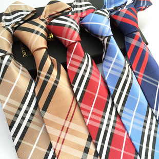 Powerful Merchants Supply 2025 Scottish Plaid Series Polyester Silk Men's Ties from Stock