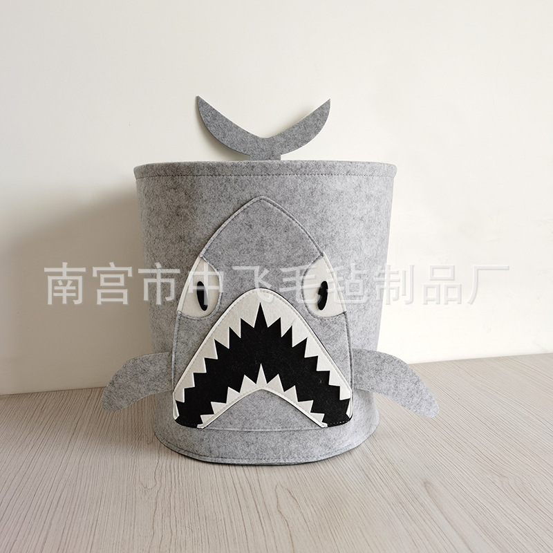 Al por mayor transfronterizo fieltro almacenar una variedad de estilos para soportar cestas de fieltro personalizadas lindas barriles de almacenamiento de animales