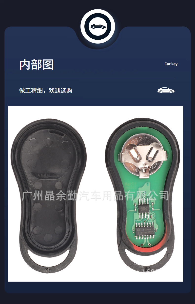 3/4 Button Remote Key 315MHz for Jeep Dodge Chrysler