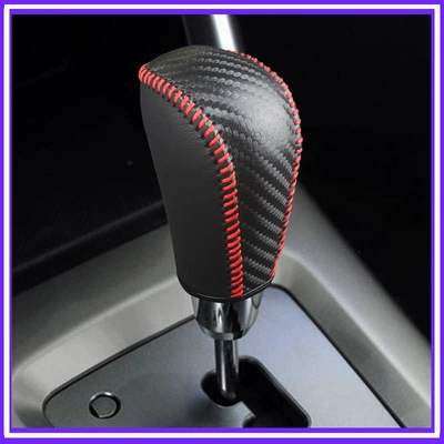 leather gear shift cover — Sürətlər qutusu və əl tormozu başlıqları - 04-09-models-of-legacyoutback-black-carbon-red-line-genuine-leather