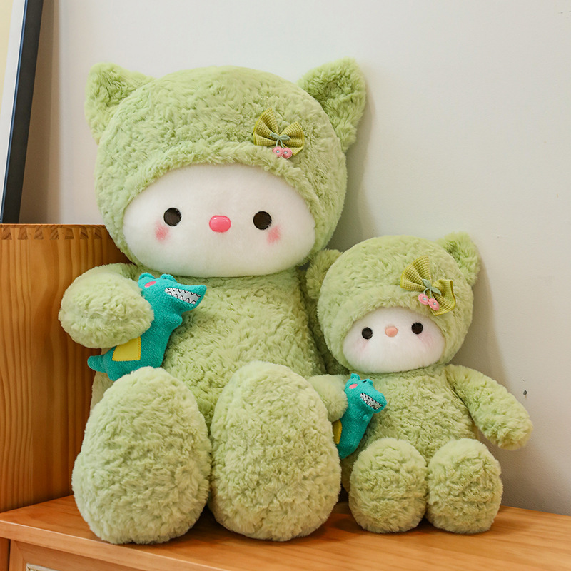 新款治愈系哆咪猫咪公仔创意玩偶可爱猫咪毛绒玩具儿童礼物批发
