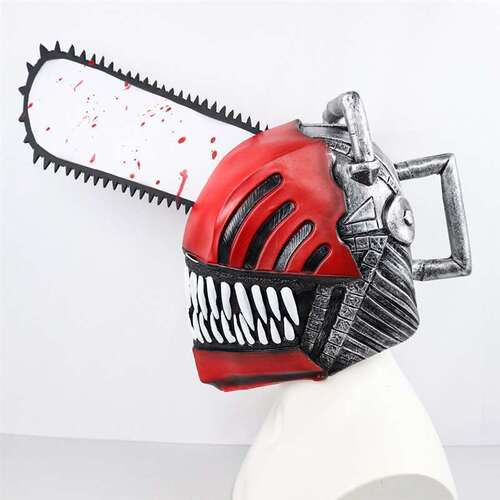 Chainsaw Man Pochita mask Halloween horror role-playing secret room props latex cos electric mask