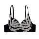 Europe and the United States ultra-short stage evening party black high design sense silver three-dimensional rhinestone outside wear body shaping bra