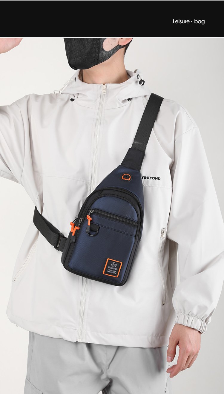 Men's travel and casual chest bags, outdoor sports crossbody bags, direct sales from the manufacturer, water-resistant high-quality single-shoulder bags Item Picture