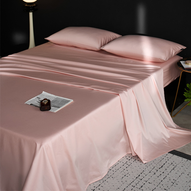 Sábana de algodón de fibra larga de Xinjiang de alta gama pieza individual 100s algodón puro algodón simple y doble edredón grueso funda de almohada de tres piezas