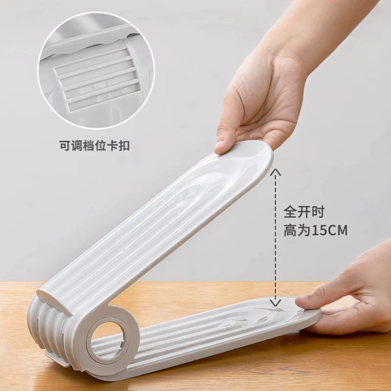 Multi-layer adjustable shoe rack folding double-layer shoe tray space-saving shoe storage artifact shoe cabinet adjustable shoe tray