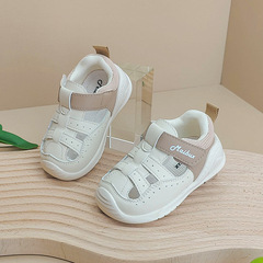 嬰兒學步鞋兒童小皮鞋春夏新款男童涼鞋防撞寶寶休閒鞋包頭女童鞋