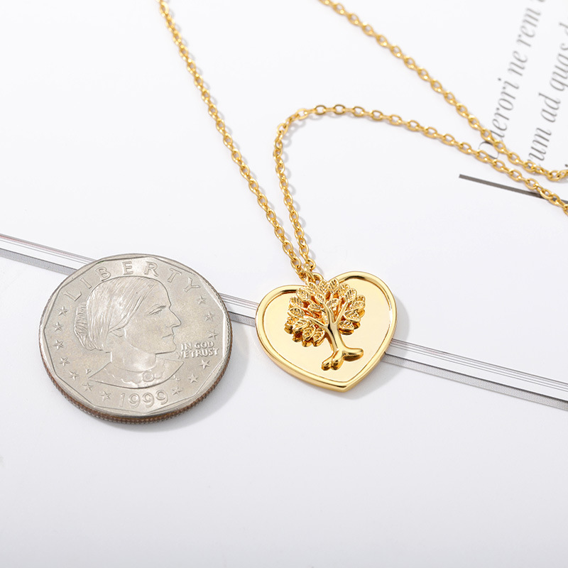 New Heart-shaped Tree Of Life Necklace display picture 3