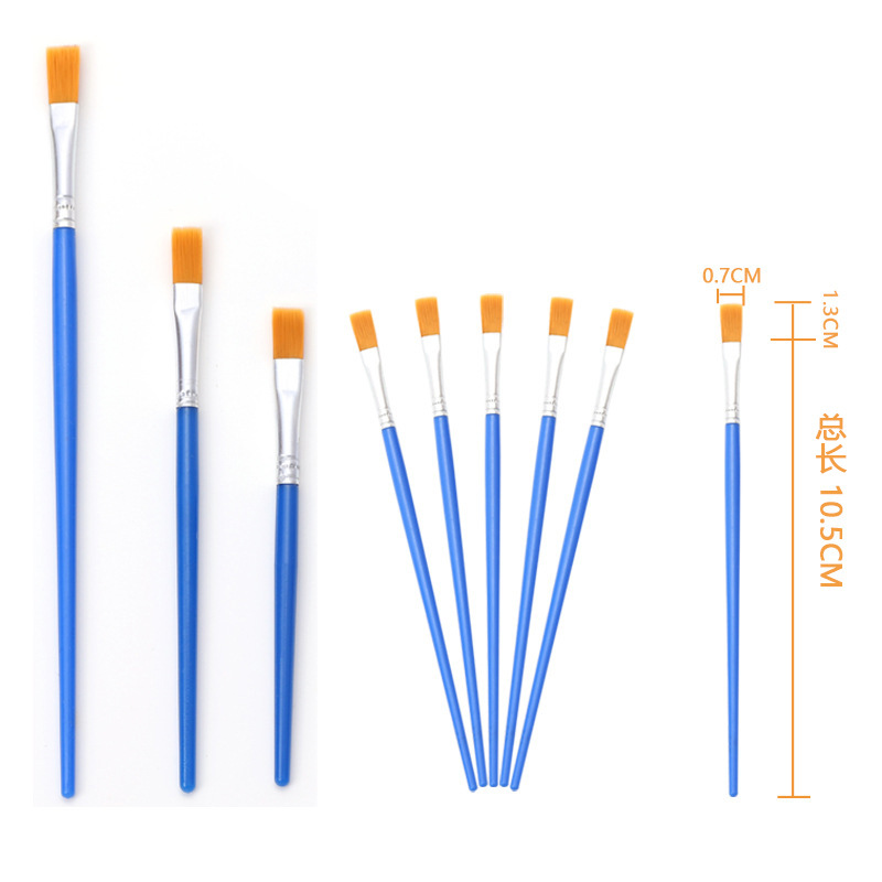 pincel de nylon azul pincel de yeso digital pincel de dibujo de muñeca pincel de pintura pincel de pintura pincel de galleta de arte