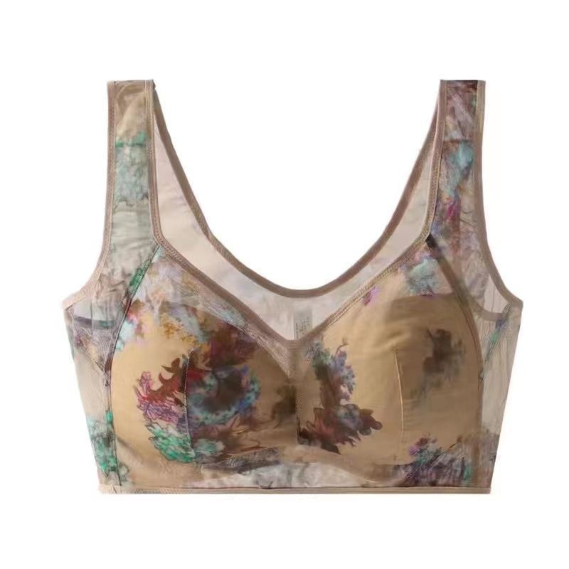 Wireless bra, tank top, underwear for mother, for middle age, plus size, city style