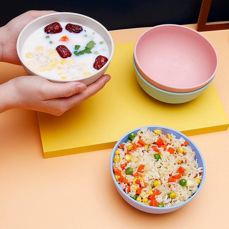 Соломенная миска для риса Wheat straw bowls Nordic style большой емкости, многоразмерные 12–17 см